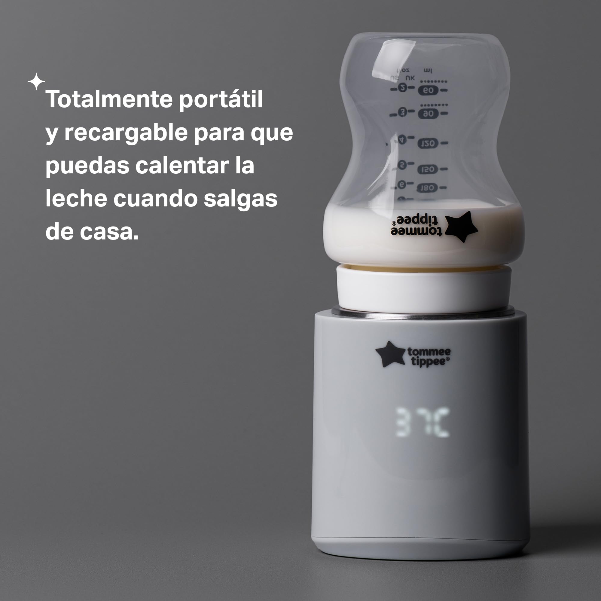 Tommee Tippee LetsGo Calientabiberones Portátil Para Bebé, Recargable por USB, Calientabiberones Eléctrico, Ligero e Ideal Para Viajar