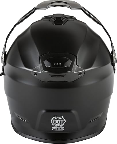 Miniatura 4 de GMAX AT-21S - Casco integral sólido de cara completa, aprobado por DOT para adultos y jóvenes (negro mate, 2X)