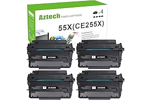 HP 55X CE255X Toner Cartridge Replacement (4-Pack) for HP Printers