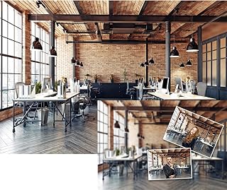 DASHAN 10x8ft Zoom Meeting Business Office Backdrop for Video Conference Home Office Photography Backdrop Modern Window Background House Interior City Building Photo Prop