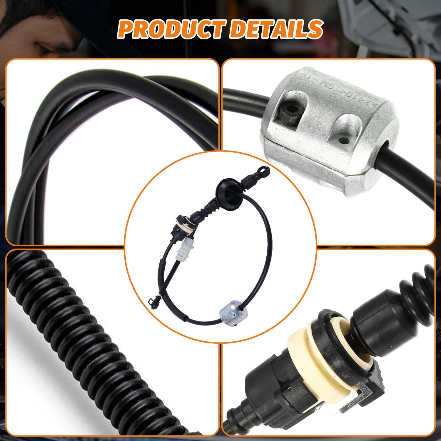 Automotive Transmission Shift Cables Fit for Jeep Grand Cherokee 2005 2006 2007,for Jeep Commander 2006 2007,Gear Shift Control Cable Replace 52109667AE 52109667AD