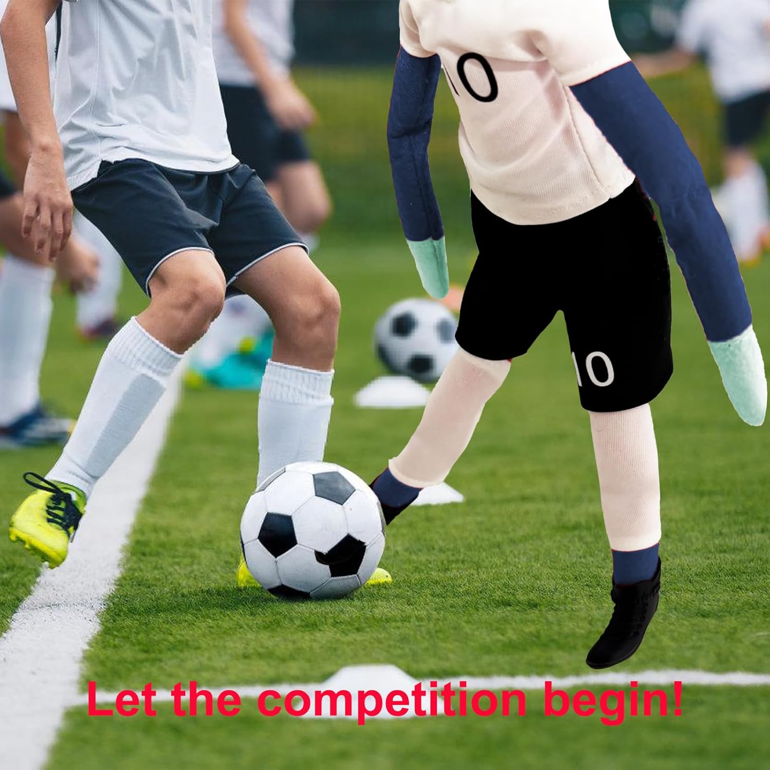 Sport Christmas Elf Accessories for Elf Doll Clothes Included Jerseys, Shorts, Shoes, Soccer Ball and shin Guard (Soccer)