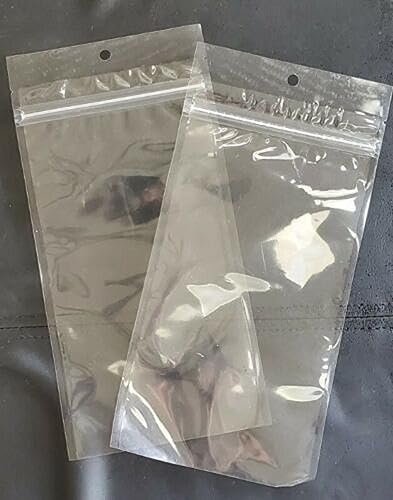 Miniatura 6 de Bolsas de polietileno con cierre resellable con agujero para colgar, 3 x 6 pulgadas y (100 bolsas) de plástico transparente de 2 mil con cierre