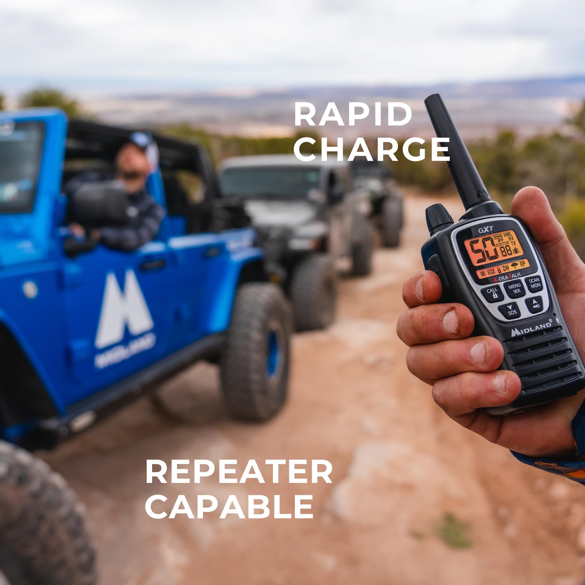 Midland GMRS Radios - 2 Pack, Black -5