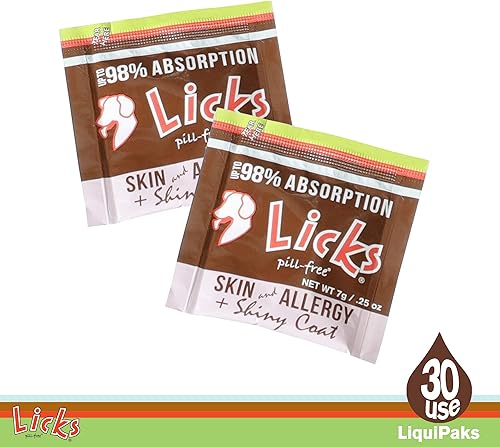 Miniatura 10 de Licks - Alivio de la alergia y la piel del perro sin píldoras, Omega 3, vitaminas y suplementos para aliviar la picazón, suplemento de cúrcuma para
