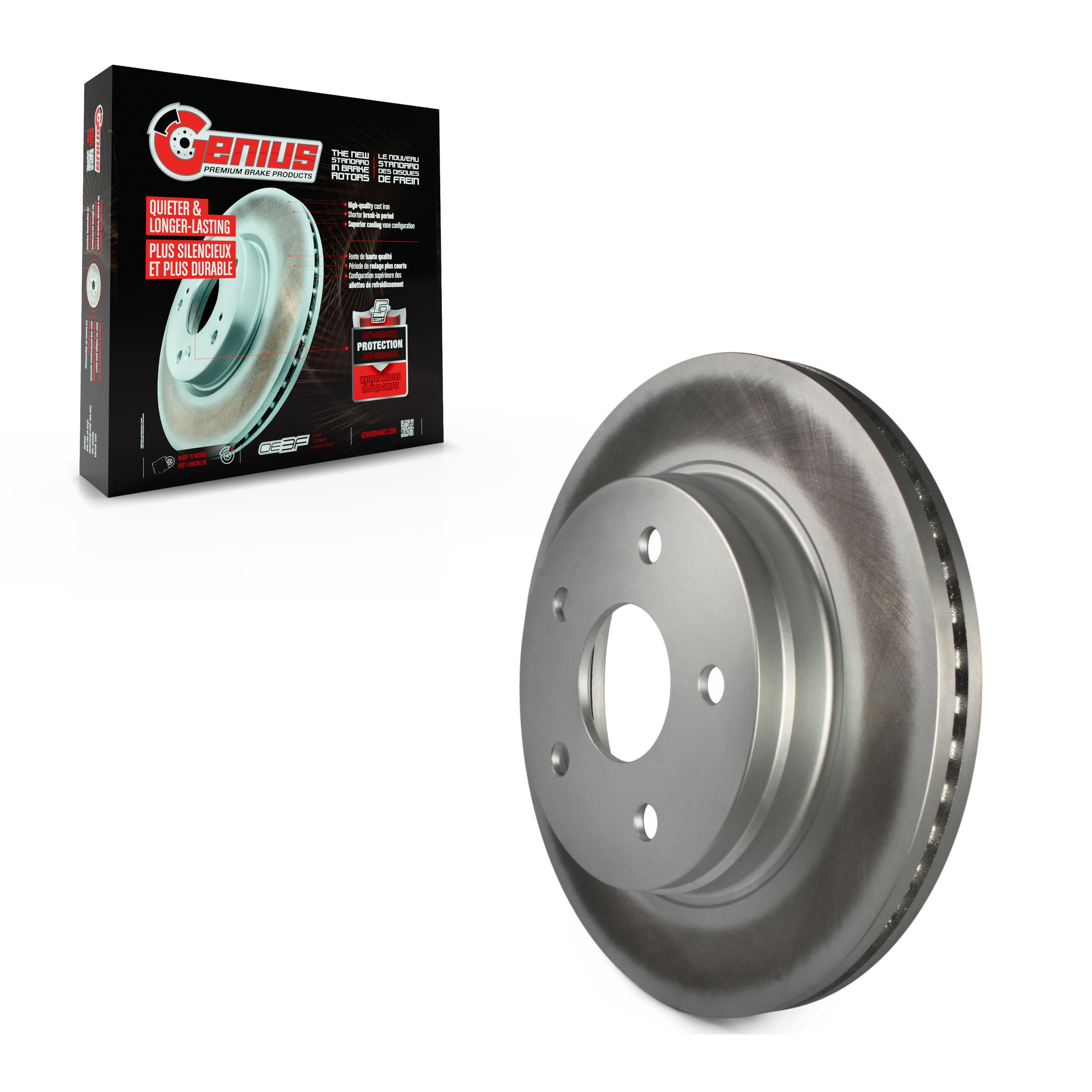 Genius Front Coated Disc Brake Rotor (1 Piece Only) GCR-780073