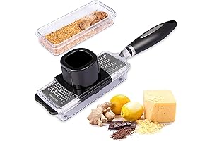 Mini Garlic Grater & Lemon Zester with Catcher Container