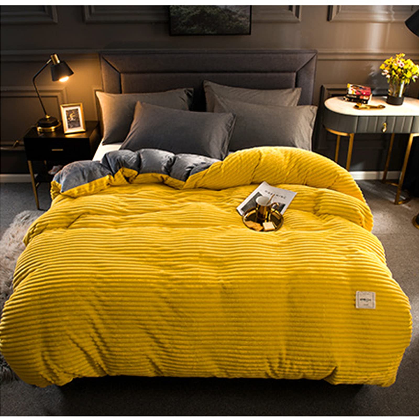 Amazon.co.jp: Vintage Texture Breathable Quilt Cover for Winter