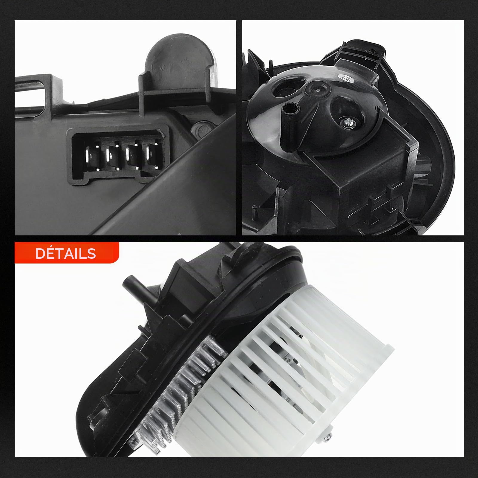 Frankberg Moteur ventilateur climitisation Compatible avec 806 221 Expert 224 Evasion MPV 22 U6 Expert Remorque 223 Ulysse 220 Remplacer# 6441.E2