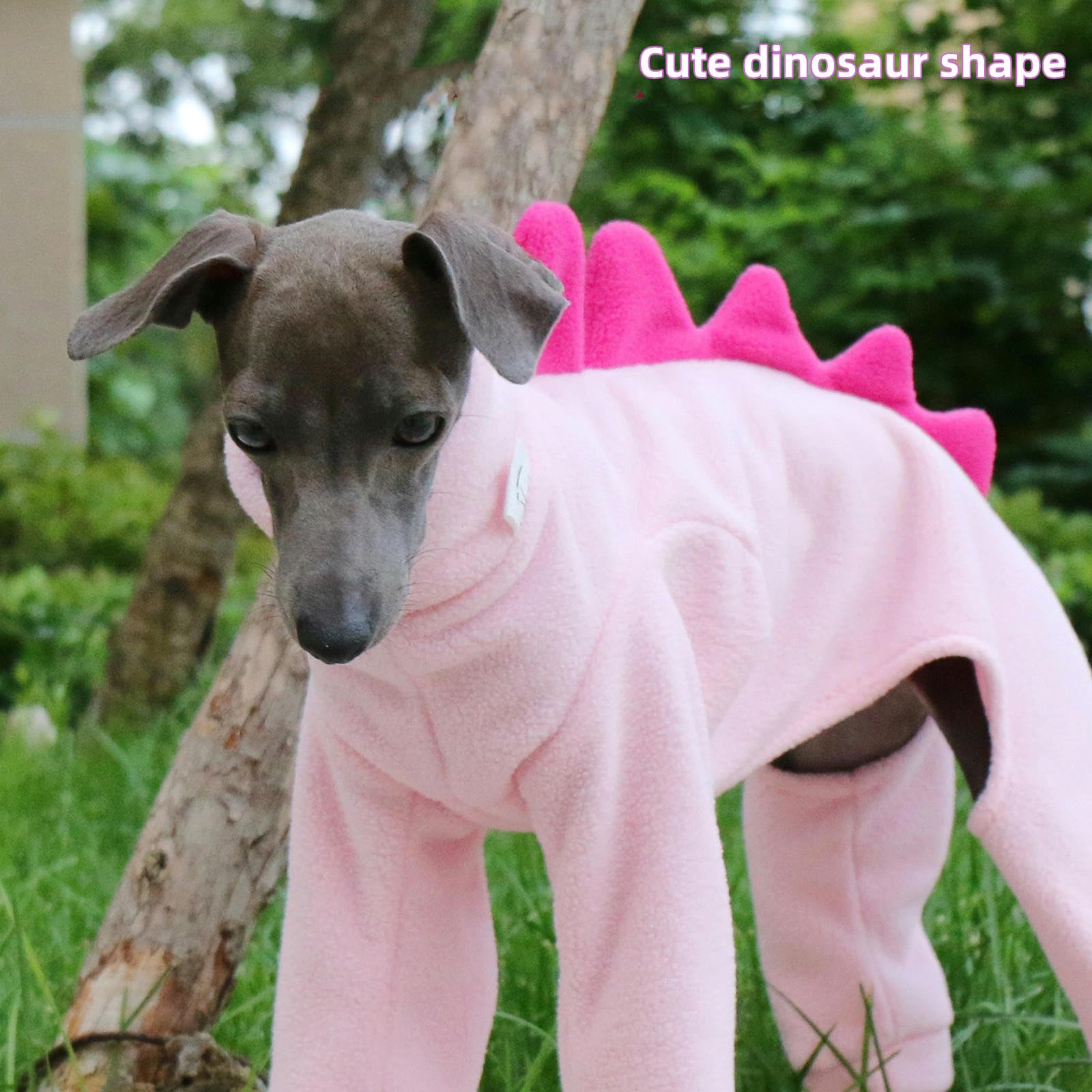 ESCCBOO Gezellige katoenen pluizige ondergoed-onesie voor Italiaanse windhonden en zweepjes, superzachte warme pyjama en jumpsuit (XL, paars