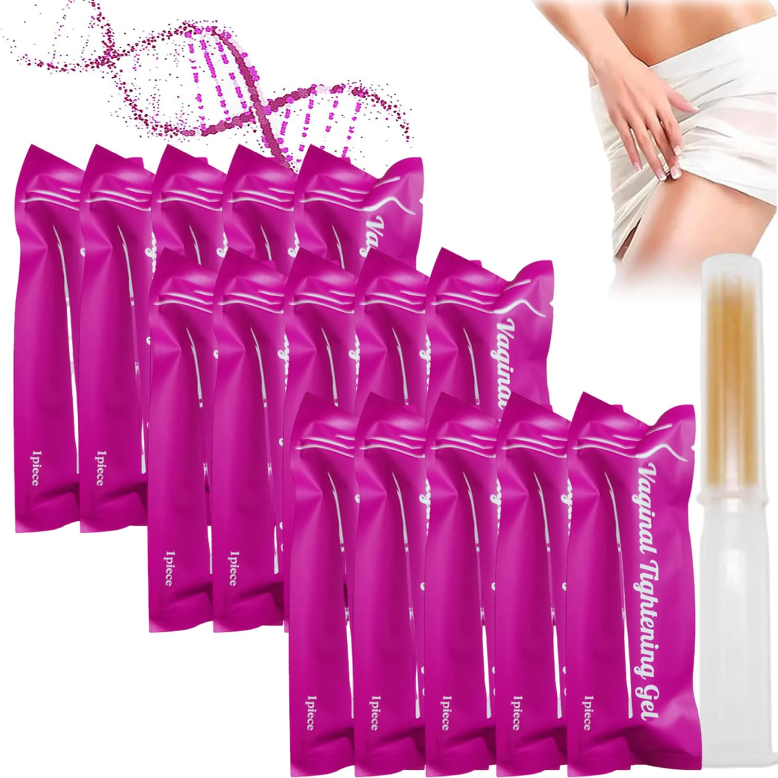 Vagycare Singles Tightening Gel,Vaginal Tightening Gel,Natural Ingredient Repair Tighten Vaginal Gel,Rejuvenates Vagina and Improves Vaginal Health (15Pcs)