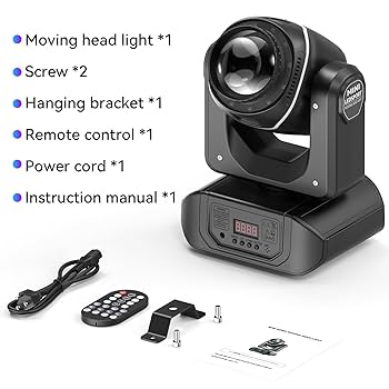 Amazon | U`King 80W ムービングヘッドライト 18 サイドプリズム