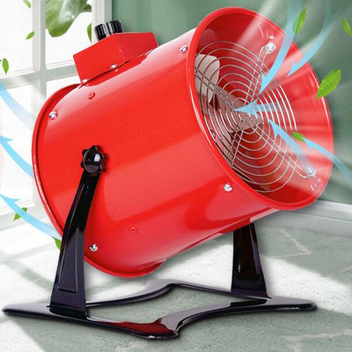 Ventilador Extractor De Aire con Interruptor De Velocidad,Extractor Cocina Portátil,Ventilador Industrial 2800 RPM,para Baños,Taller, Cría, Almacén,Oficina Rejillas Dextractor,8 Inches