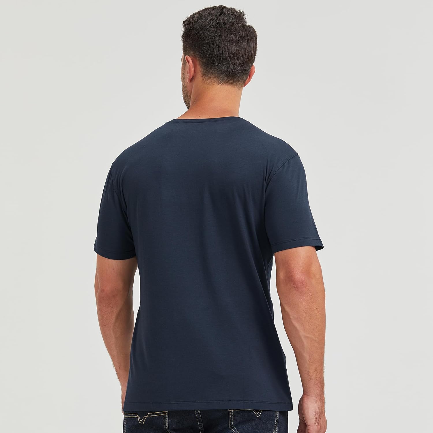 netdraw Men's Ultra-Soft Viscose Bamboo Cotton T-Shirt, Crew Neck Short Sleeve Casual Lounge Dressy Undershirt Tee - Image 5