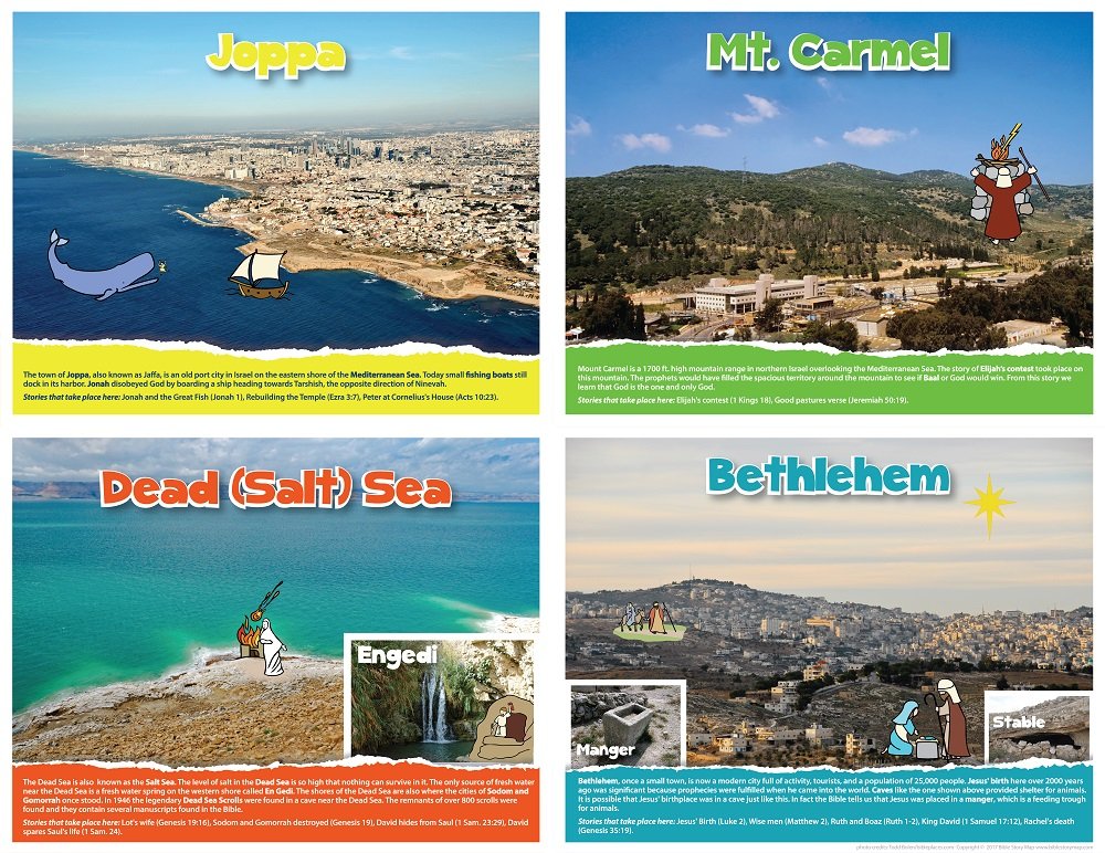 Bible Story Places Posters (Set of 12) - 8.5" x 11" Each Educational Faith Artwork for Sunday School, Bible Lessons, & Christian Classrooms - Image 4