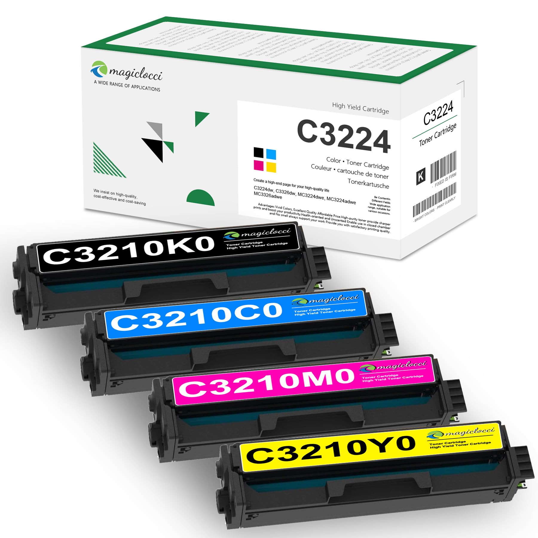 Cartuccia Toner C3220K0/C0/M0/Y0 Compatibile Per Lexmark C3224DW, C3326DW, C3426DW E Modelli Simili - Resa 1500 Pagine