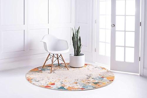 Miniatura 3 de Tapete Unique Loom colección Jardin para múltiples áreas, abstracta, vibrante, Polipropileno, MulticolorAmarillo