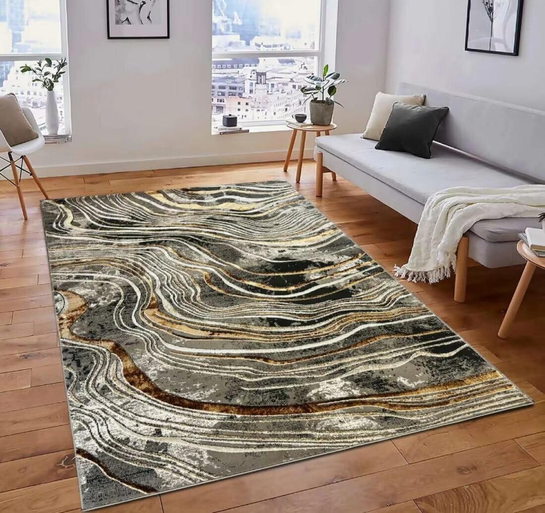 Tapis de salon ondulé chaleureux et moquette couloir résistante