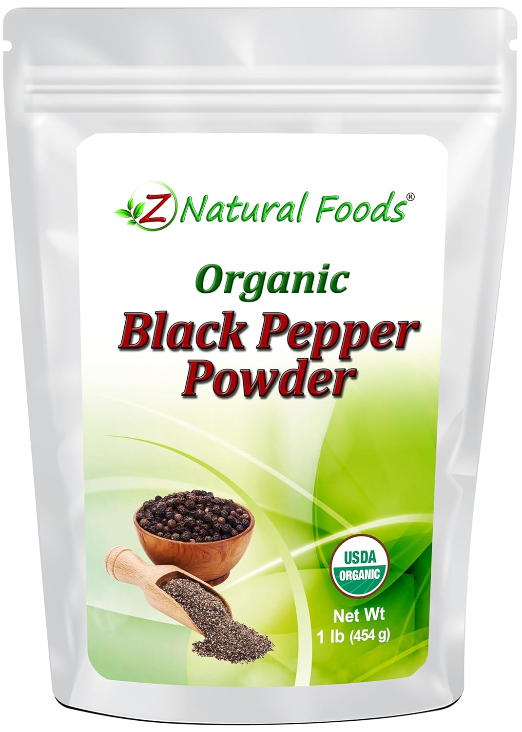 Organic Black Pepper Powder - King of Spices (Piper Nigrum) - 5 to 10% Piperine to Increase Bioavailability of Foods Supplements - Raw, Gluten Free, Non GMO, Vegan, Kosher - 1 lb