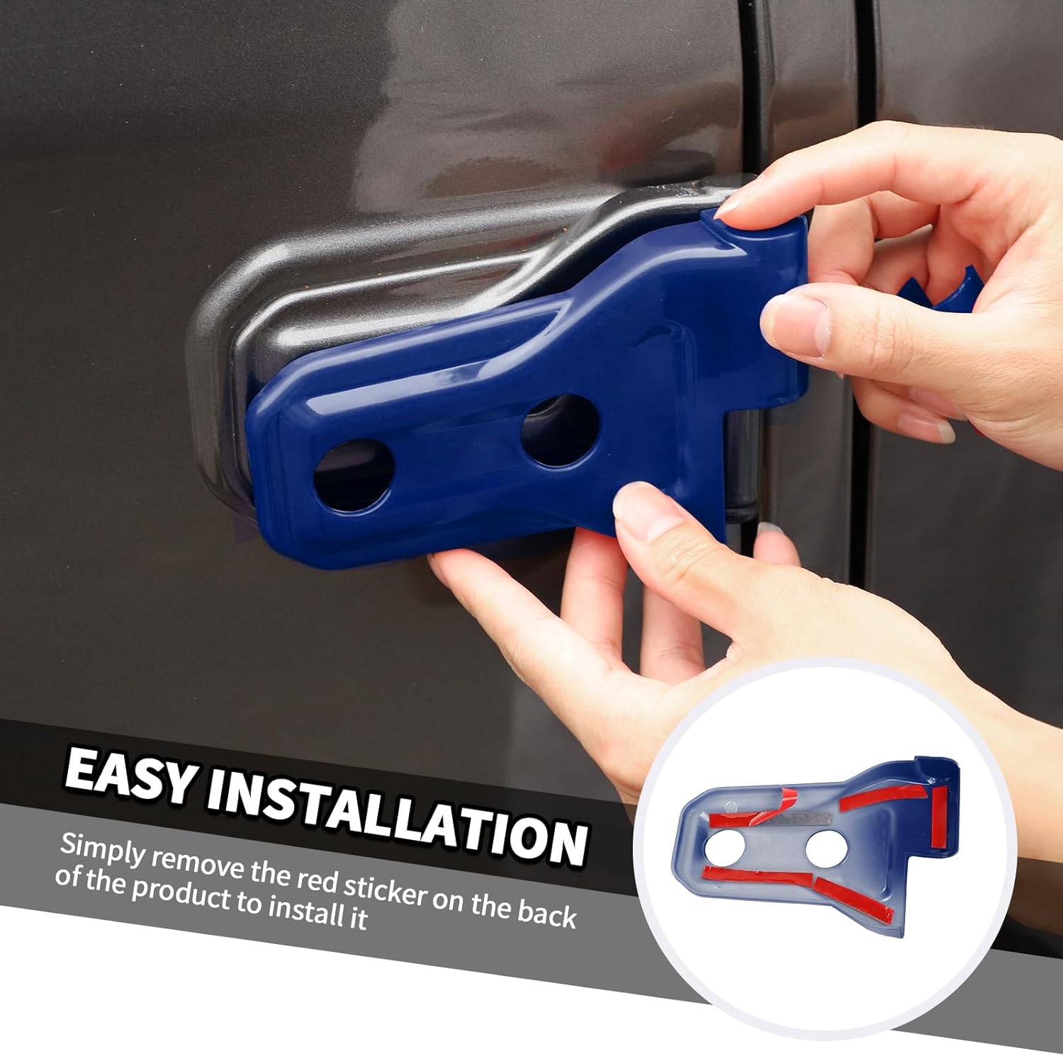 Jimen Fit for Jeep Wrangler JLU 4 Door 2018-2024, 20PCS Door Hinge & Tailgate Hinge Cover Exterior Trim Accessories (Blue)