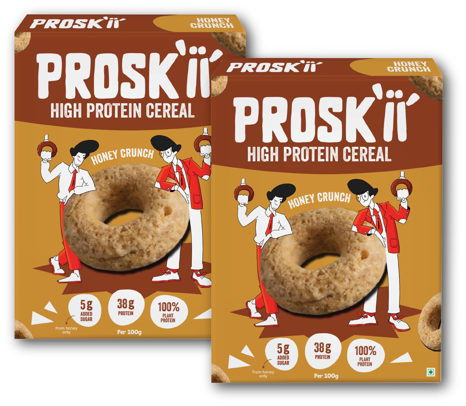 Proskii Honey Crunch High Protein Cereal – Premium Plant Protein & Honey Crunch | Zero Added Sugar, Gluten Free & No Preservatives | Clean Breakfast for Gym, Office & College-image-21