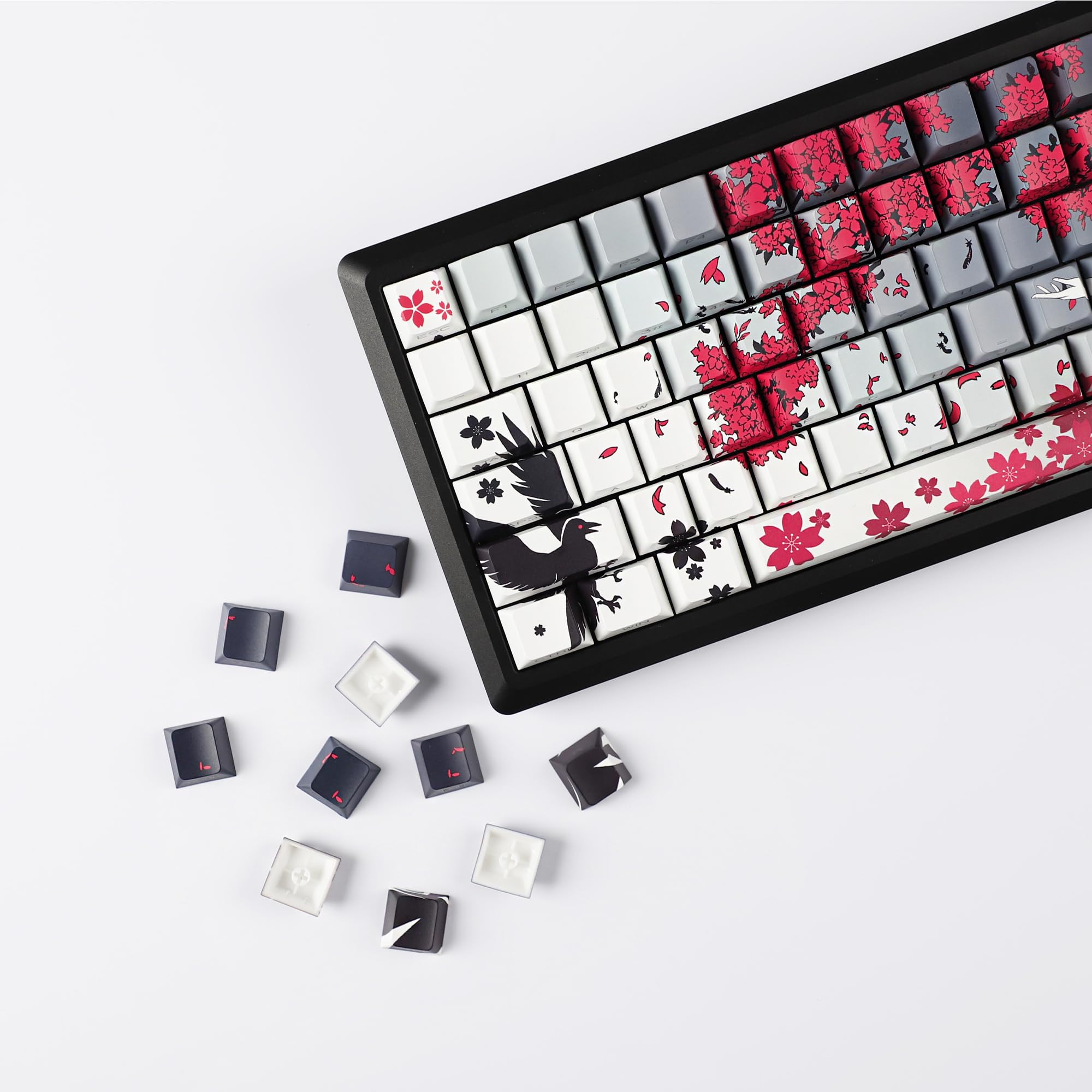 Amazon | YMDK 131 レイヴン サクラ キーキャップ チェリー