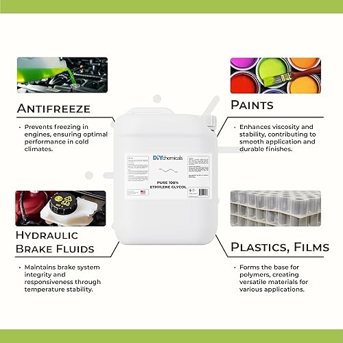 Miniatura 3 de DIYChemicals Etilenglicol - Concentrado, grado técnico para disolventes industriales