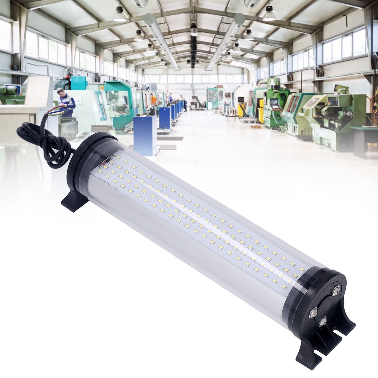 Haofy Lampada a Tubo a LED per Macchina, Lampada per Macchine Utensili Resistente Agli Urti 220V 1050LM 10W Resistente all'acqua e all'olio per Tornio