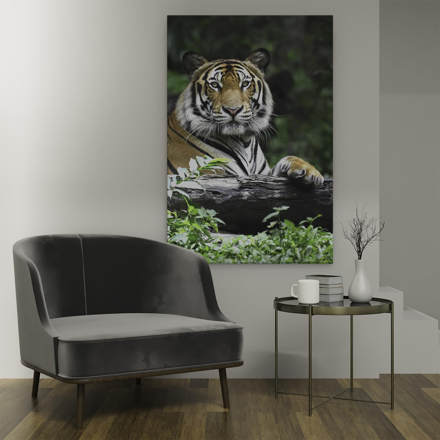 Artaza Cuadros Decoración Salón Modernos Tigre - 80x120 cm - Grande - Cuadros Animales - Decoración Pared - Lienzos - Selva