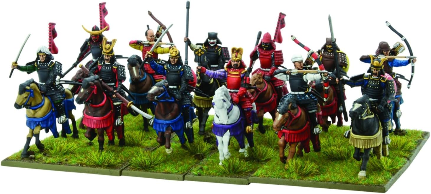 Warlord Games Samurai Horsemen - 28mm Scale Plastic Miniatures for Pike & Shotte Highly Detailed Miniatures for Table-top Wargaming