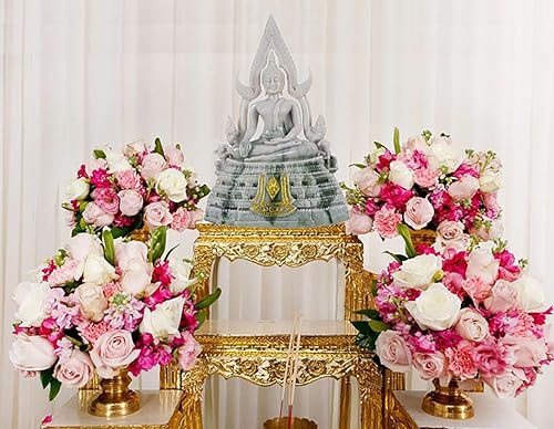 Miniatura 9 de BUDDHO Estatua de Buda Chinnaraj de 8 pulgadas de alto. Estatua de Buda tailandés para decoración del hogar, escultura de Buda, regalo pequeño,