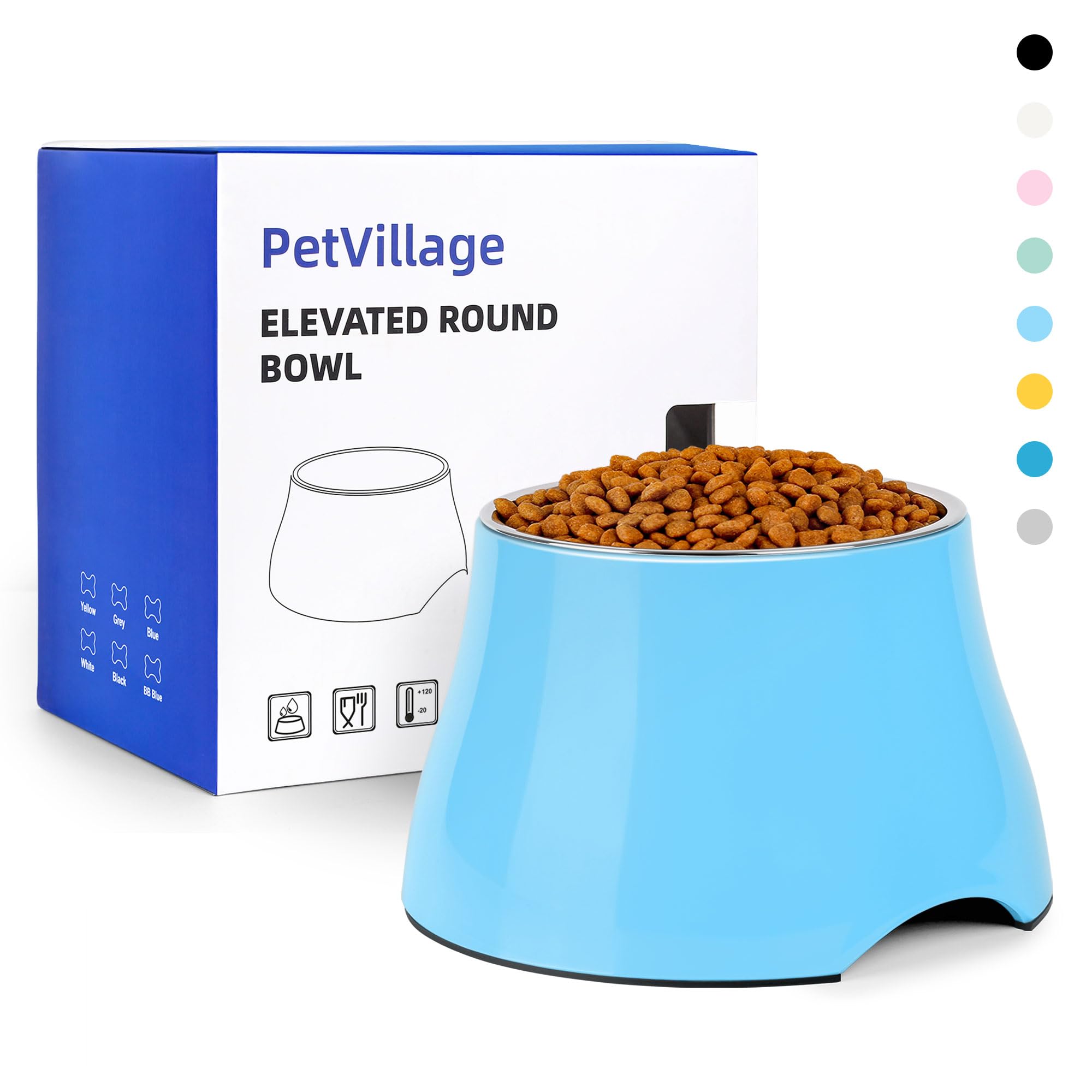 Amazon.com : Petvillage Dog Bowls,Cone Friendly Non Slip
