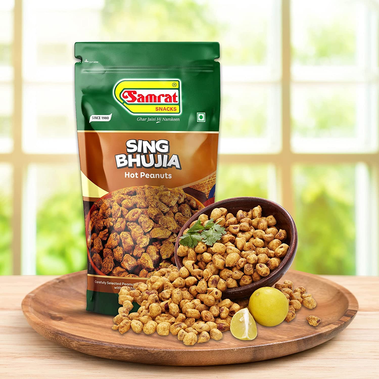 SAMRAT| SING BHUJIA Hot Peanuts Tangy & Crispy Taste Namkeen |Masala Peanuts| Ghar Jaisi Hi Namkeen| Tasty Snacks |Every Day Fresh Indian Snacks |Traditional Indian Snacks| (400G) (B0BFR6PJXW) Amazon Price History, Amazon Price Tracker