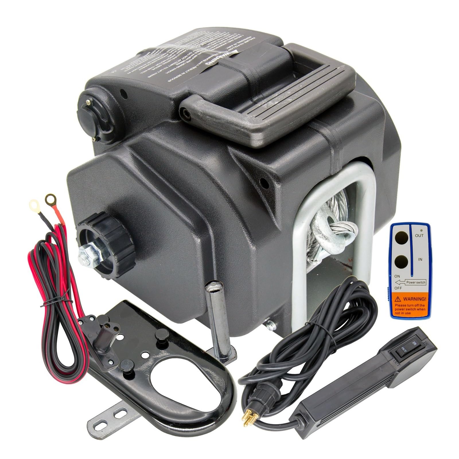 Verricello for Rimorchio Verricello Elettrico 12V CC for Barche Fino A 5000 Libbre Verricello Portatile Accensione E Spegnimento for Camion for Barche Potente Sicuro