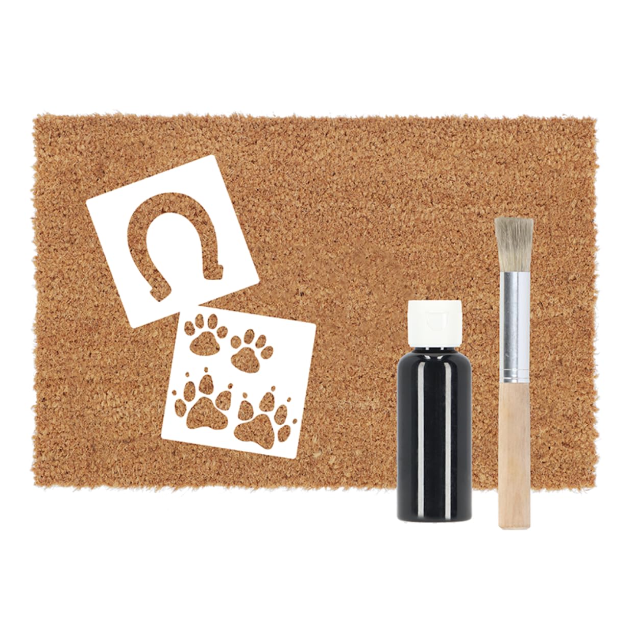 Paillasson motif empreintes d'animaux pour stopper la boue de l'entrée