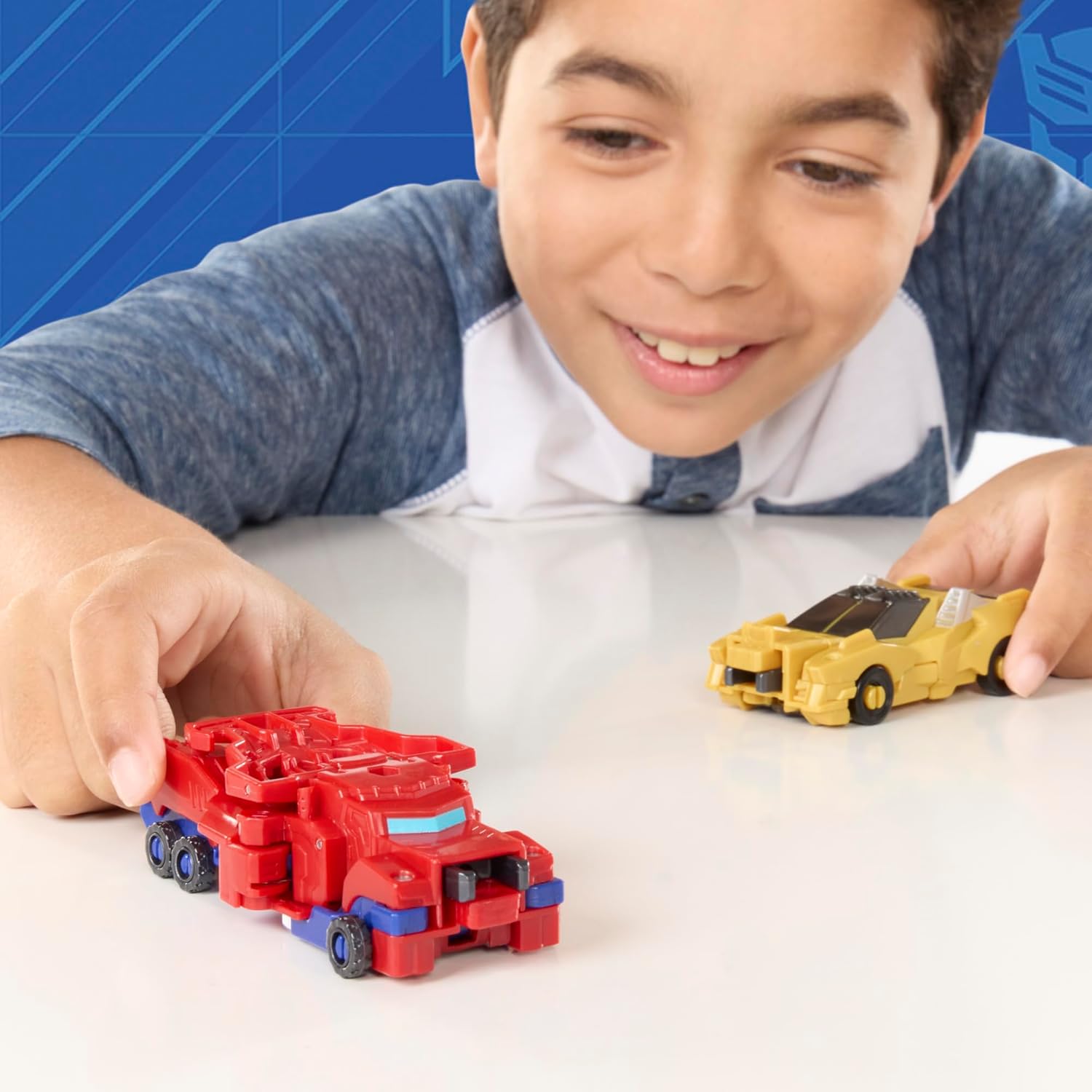 Transformers Crash & Combine Heroes, 3.75-Inch Converting Bumblebee and Optimus Prime Action Figures, Robot Toys for Kids 6 and Up (Amazon Exclusive)