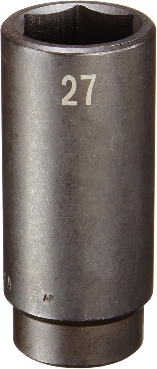 SK Tools USA 1/2 Drive, 27MM, 6 Point, Deep Impact Socket | 34277