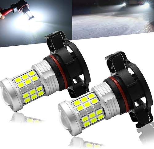 Vista 19 de Bombillas LED antiniebla superbrillantes de 3000 lm H8 H11, bombillas DRL de alta potencia 3030 chips con lente de proyector de repuesto