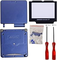 Vista 3 de Timorn Gameboy SP - Carcasa de repuesto para GBA SP Gameboy Advance SP SP (Azul Pack)