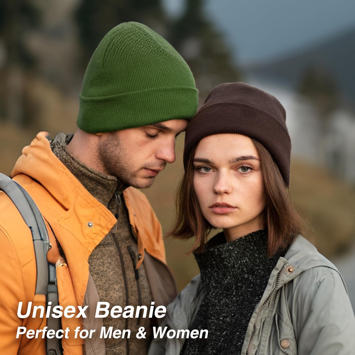 Satin Lined Beanie Hats for Women Men Knit Acrylic Beanie Winter Hat Silk Lining Soft Slouchy Warm Cuffed Beanie Hat - Image 6