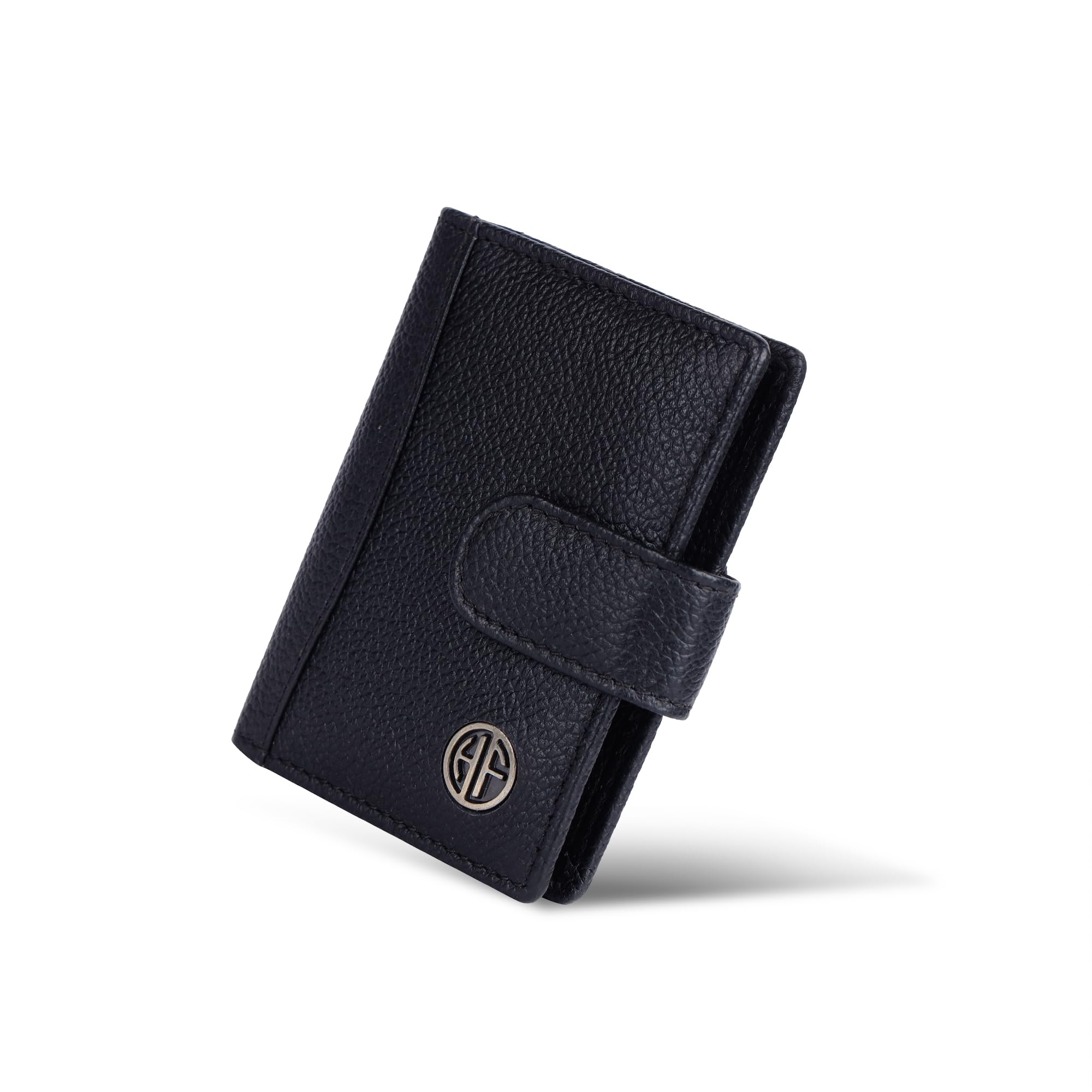 Sponsored Ad - Genuine Leather Card Holder Wallet for Man & Women, RFID Protected ATM/Credit Card Holder Wallet for Men with 18 Slots, Gift for Men, Father, Husband, Boyfriend - Black