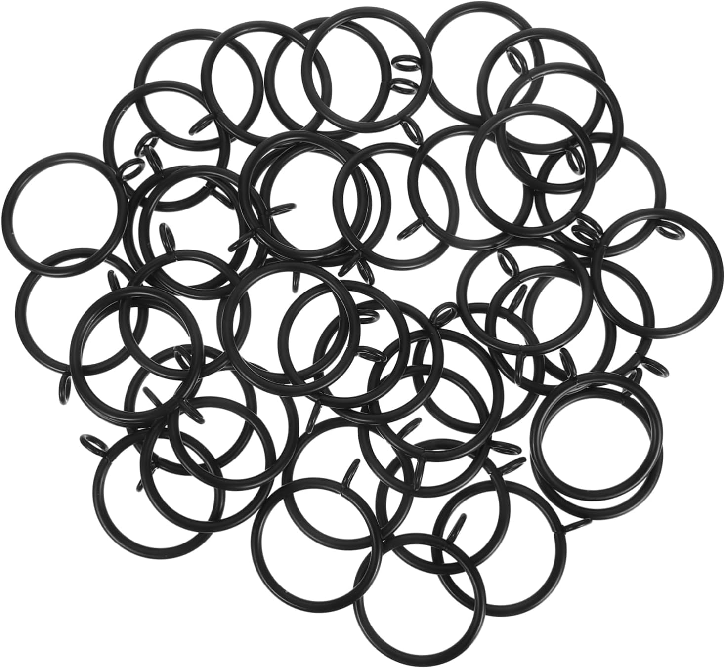Healifty 44pcs Curtain Rod Rings with Eyelets for Smooth Sliding Drapery Accessories for Home Decor Fits Inner Rods for Large Windows