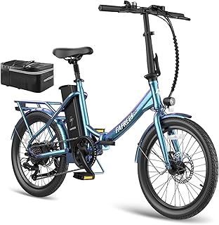 Fafrees E Bike Klapprad, 20 Zoll Ebike Elektrofahrrad 250W, Pedelec 36V 18.2Ah Akku, 25km/h E Fahrrad für Herren/Damen, Faltrad City Ebike Reichweite bis zu 125-160km, F20 Lasting Blau