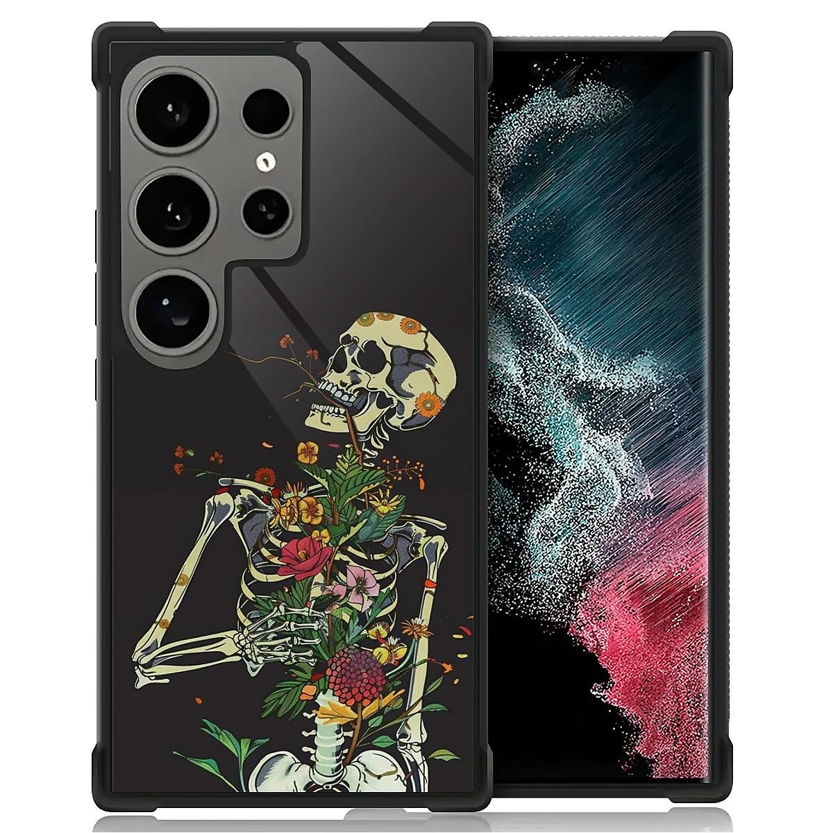 Goodsprout Phone Case Compatible with Samsung Galaxy S24 Ultra,Back + Soft Silicone TPU Anti-Slip Corners to Enhance Protection Against Falls