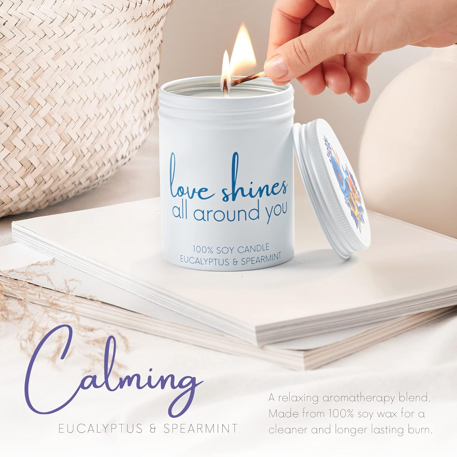 Boxzie Sympathy Gifts, Condolence Gift Box, Bereavement Basket, Sorry for Your Loss Care Package, Thinking of You Grief Boxes for Women, Men, Friend – Condolences Navy Pillow (Modern, Grey, 1) - Image 4