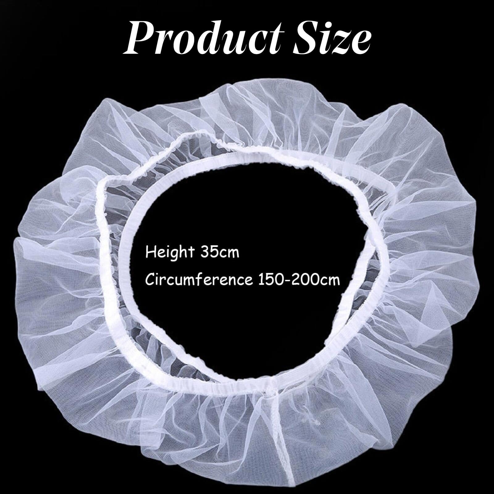 Bird Cage Net Cover Seed Catcher Skirt Stretchy Ventilate Dustproof Cover (White) - Image 3