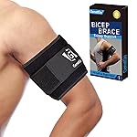 GenetGo Bicep & Tricep Tendonitis Brace Compression Sleeve - Pain Relief for Bicep and Tricep Muscle Strains, Upper Arm Support (L/XL Width-4)