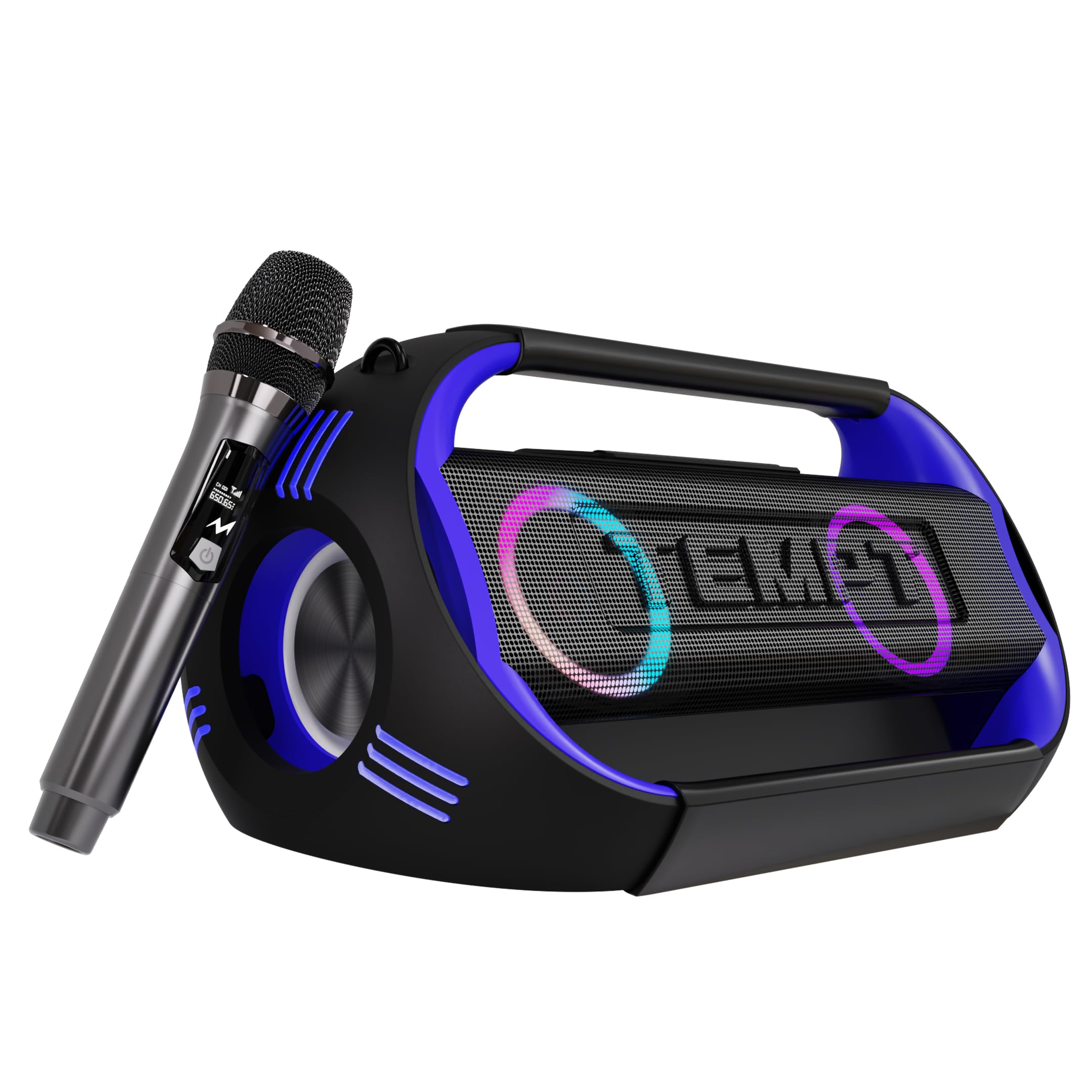 TEMPT Boombuddy 120W | Upto 18Hrs Playtime | 4 Drivers | 3 EQ | 2 Bass Radiator | TWS Pairing with 240W | RGB Light Modes | BT 5.3 Wireless Bluetooth Speaker (Blue)-image-42