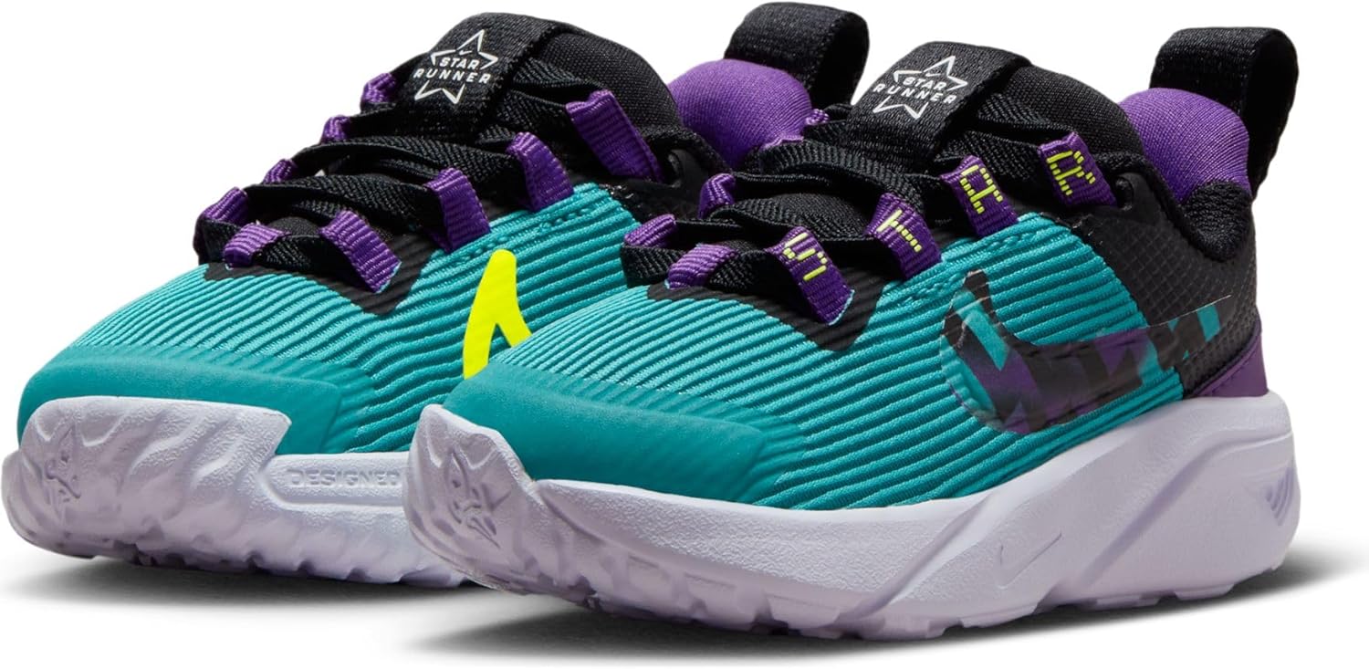 Nike Boy's Star Runner 4 NN SE (Big Kid), Teal Nebula/Purple Cosmos, 10 M US - Image 5