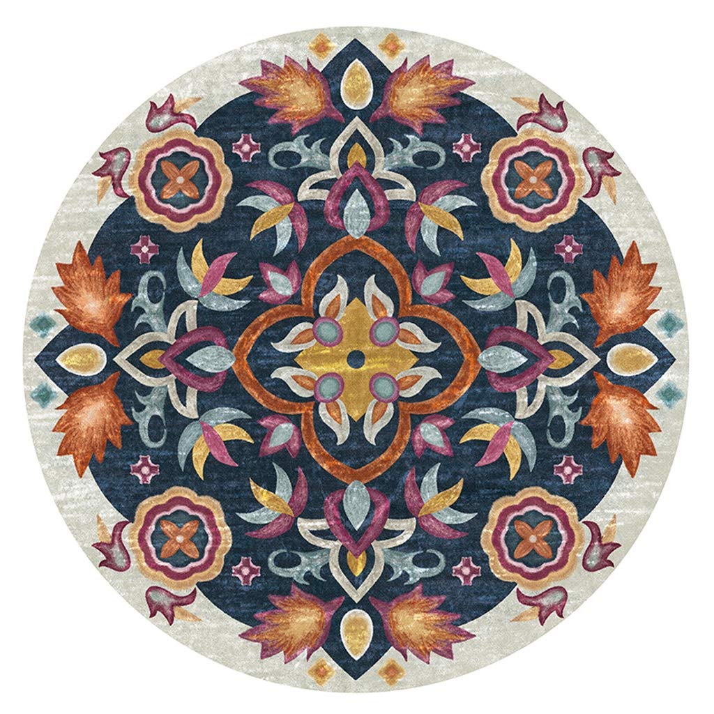 Tapis anti rayure rond mandala pour chaise ordinateur